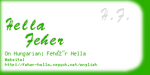 hella feher business card